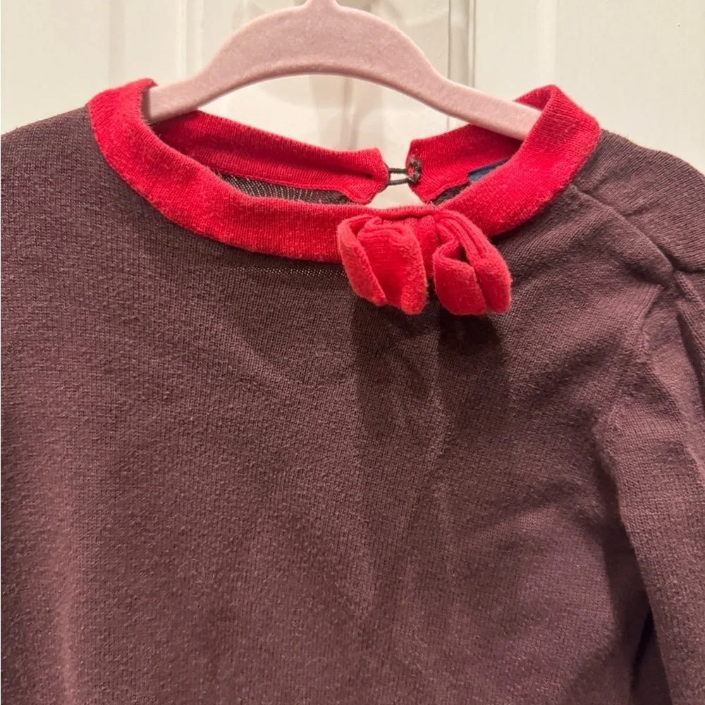 Baby Gap 2T Girls Brown & Red Sweater Dress